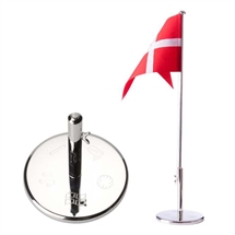 Dåbsflag graveret MED NAVN & DATA forkromet 40cm